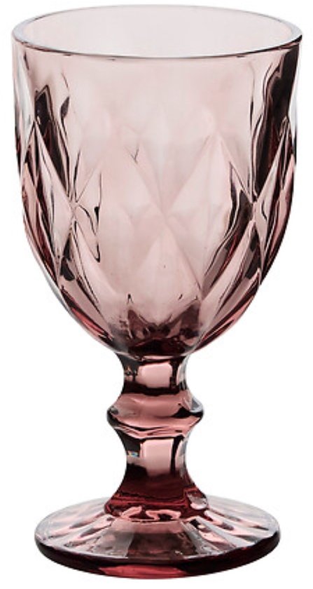 Glazen - Cocktailglas - Set van 6 - Glazen - Elegant Design - Voor Wijn & Feestelijke Gelegenheden - Vaatwasserbestendig - 235ml - Roze