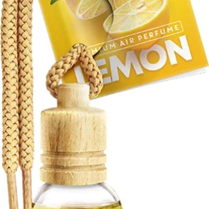 Elix - Auto Luchtverfrisser - Autoparfum - Houten Geurhanger - Interieur Parfum Auto - Luxe Air Freshener Flesje - Langdurig Effect - Geurhanger Auto & Huis - 8ml - Lemon