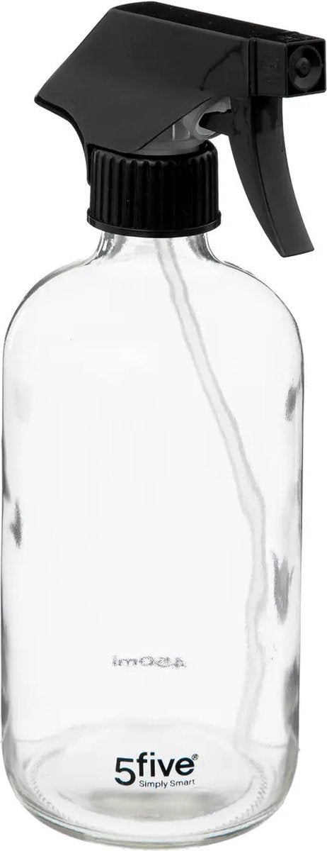 5Five Vaporisateur avec une capacité de 450 ml - verre - transparent - tête de pulvérisation - 21 cm