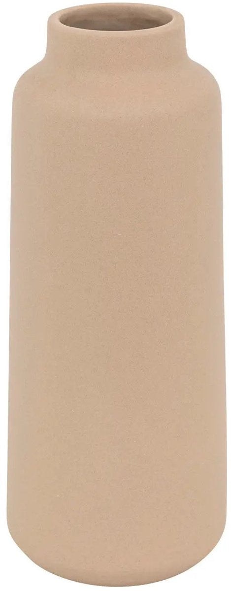 Vase à fleurs Atmosphera Emporor - rose clair mat - céramique - D12 x H30 cm - tiges et bouquets