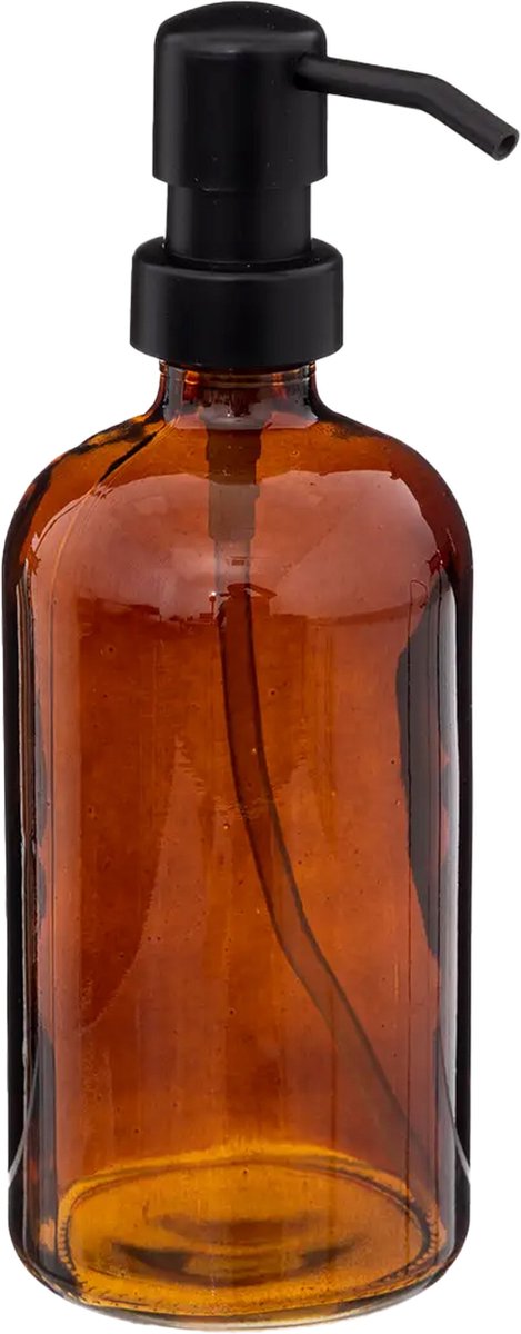 5Five zeeppomp van bruin glas – zeepdispenser Glass Lotion, 450 ml