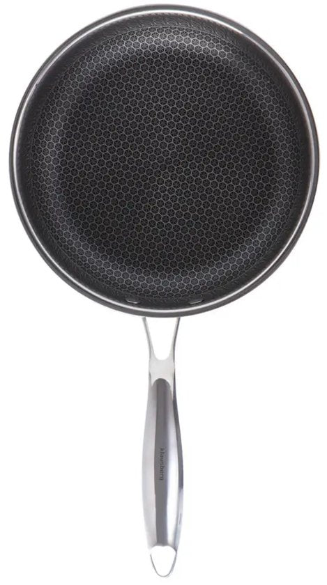 Klausberg 9022 - Frying pan, non-stick coating with honeycomb structure - 24 cm - 3-ply - 304 stainless steel - PFOA-free