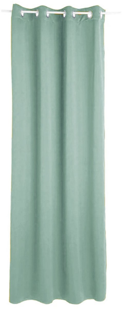 Atmosphera rideaux occultants - lot de 2 - l 135 x L 240 cm - vert menthe - plissé - à œillets - prêts à poser