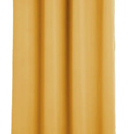 Rideaux occultants Atmosphera - lot de 2 - l. 135 x L. 240 cm - jaune moutarde - plissé - à œillets - prêt à poser