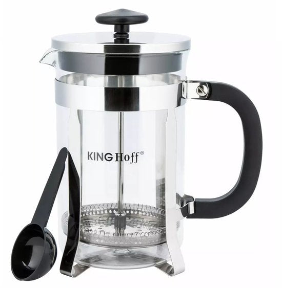 Kinghoff KH4838 Teebereiter - Glaskanne mit Edelstahlsieb - 0,8 Liter - Spülmaschinenfest - Glas