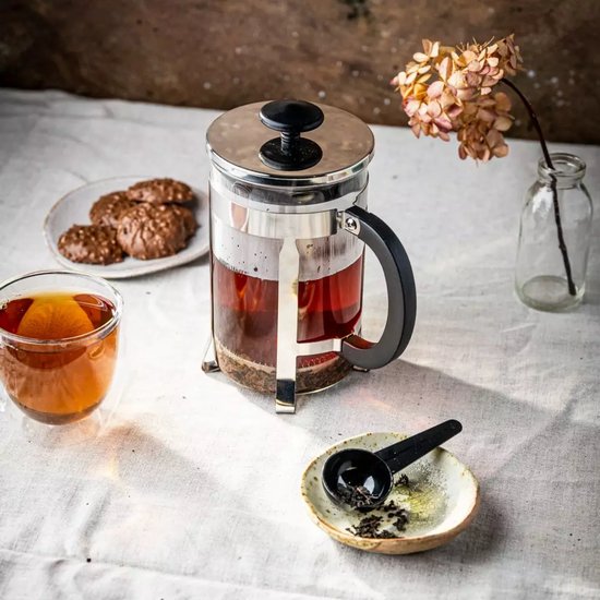 Kinghoff KH4838 Teebereiter - Glaskanne mit Edelstahlsieb - 0,8 Liter - Spülmaschinenfest - Glas
