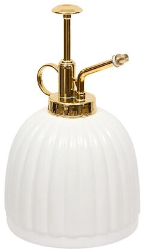 Plantenspuit - Keramische Plantensproeier - Bloemenspuit - Kamerplanten Waterverstuiver - Vintage Planten Mister - 220 ml - Dolomiet - 10,7 x 10,7 x 17,5 cm - Wit