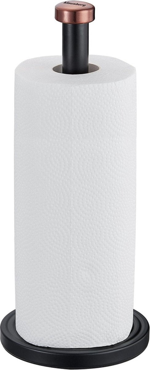 Klausberg 7715 - Porte-essuie-tout noir - 15 x 35,5 cm