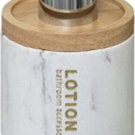 5five Distributeur de savon – aspect marbre – blanc – 272 ml – rechargeable – cuisine/toilettes/salle de bain