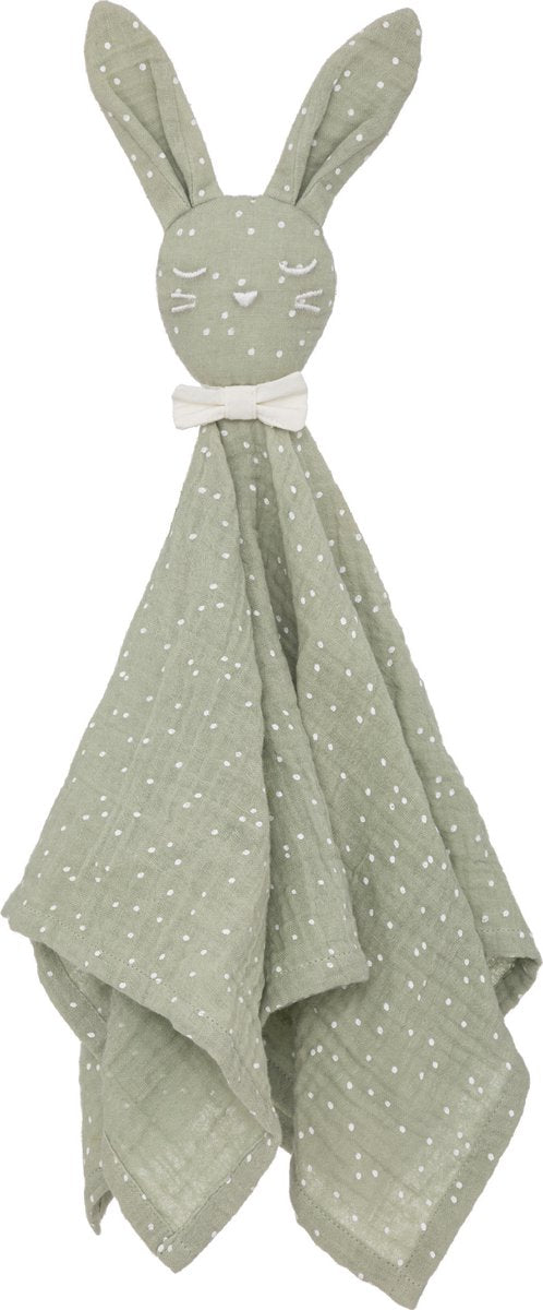 Atmosphera Doudou lapin en peluche douce - vert - 50 cm - Super mignon