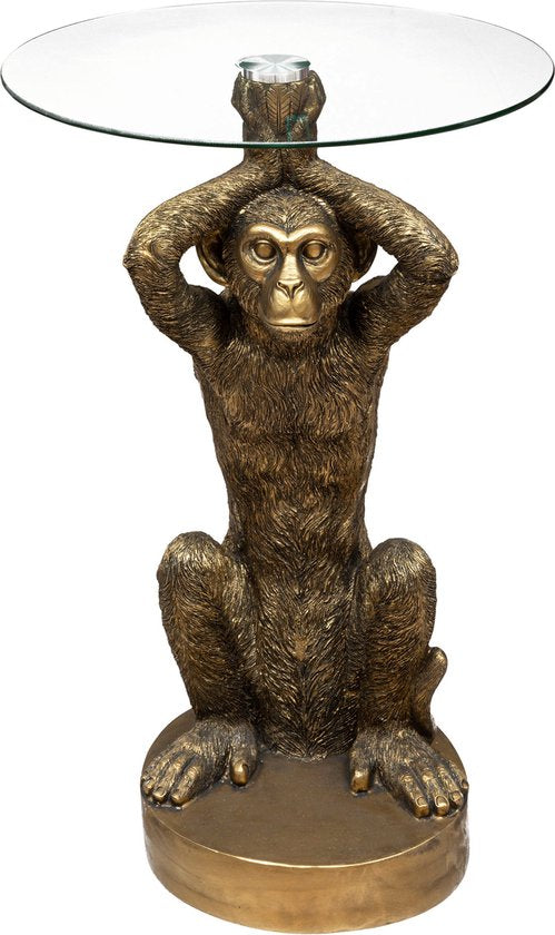 Atmosphera Monkey coffee table - Ø40xH52 cm - Gold