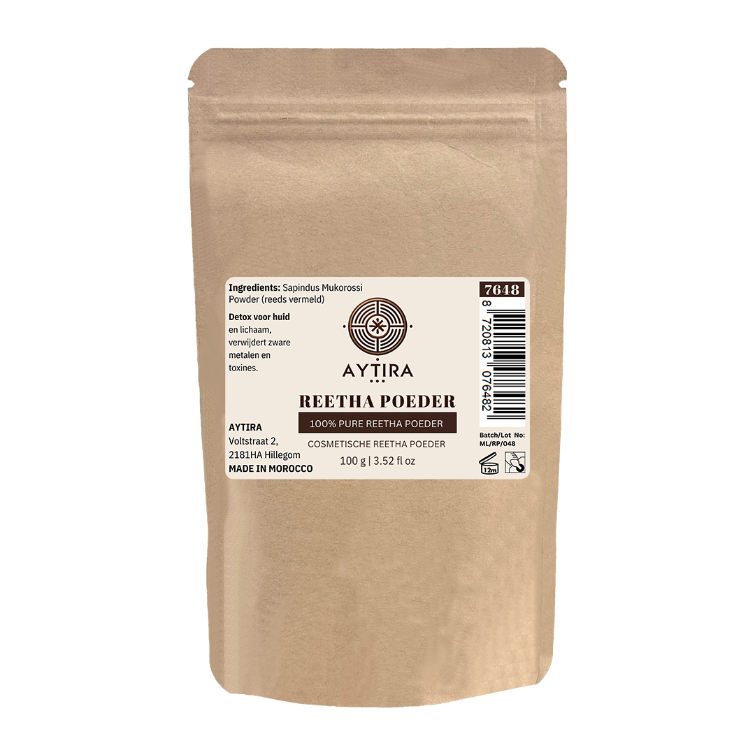 Aytira reetha poeder – 100% puur zeepnotenpoeder voor huid en lichaam, 100 g