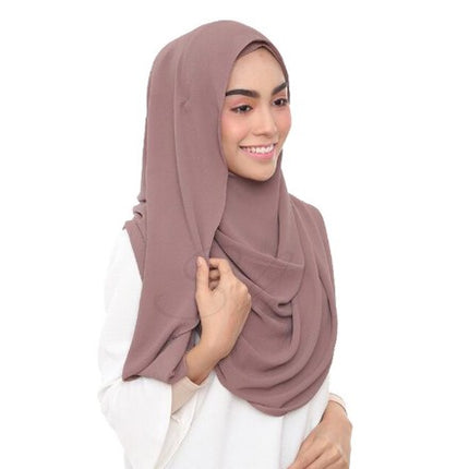 Hijab instant en mousseline double boucle