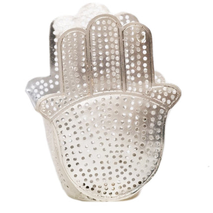 Photophore Fatima double argenté