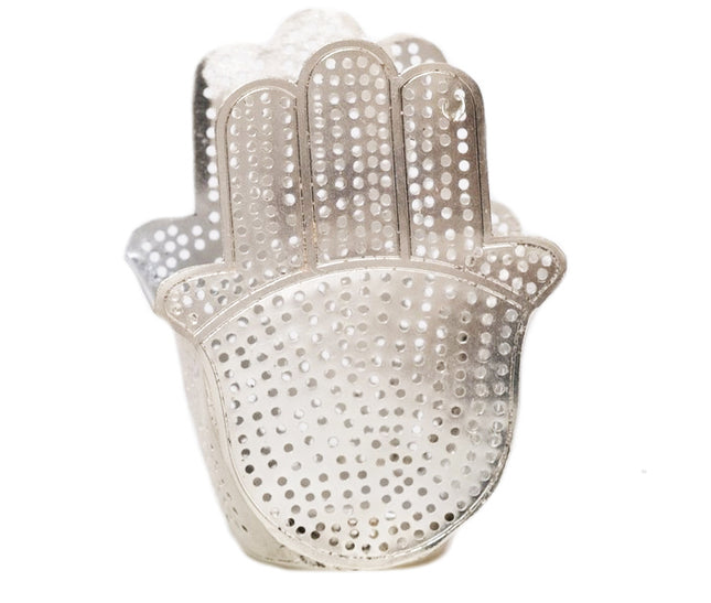 Photophore Fatima double argenté