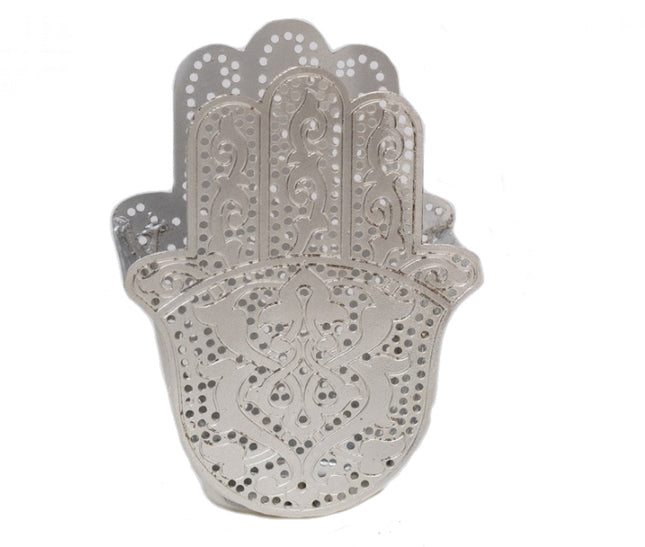 Photophore Fatima double argenté