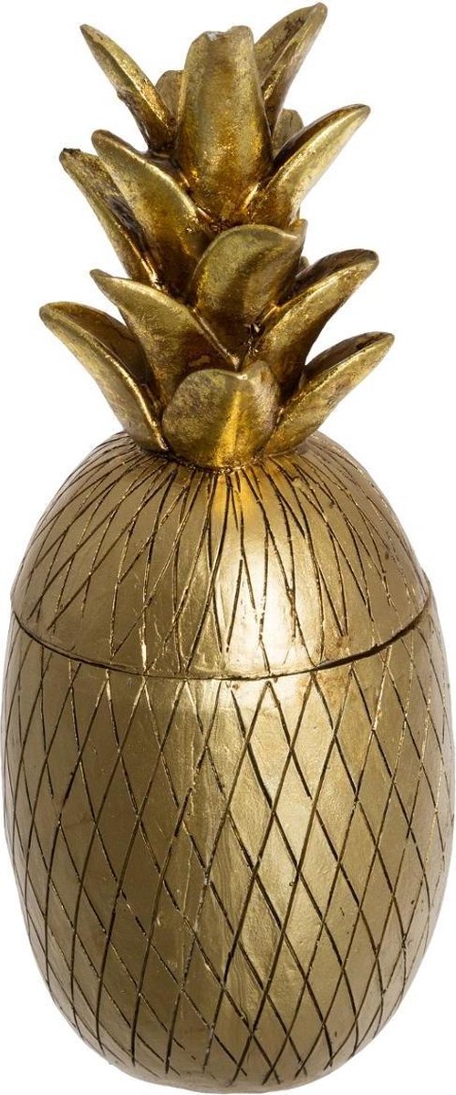 Decorative Pineapple Storage Jar - Gold - H24