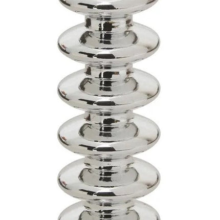 Photophore bougie Atmosphera - Verre décoratif - Bougies chandelles - Argent - D9 x H22 cm