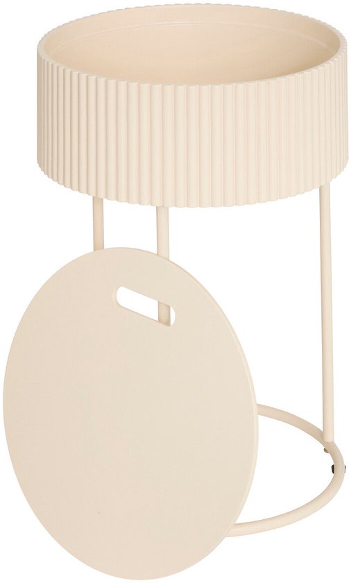 Atmosphera Juna bijzettafel met opbergruimte – rond, beige, Ø 33 x 48 cm – foto 4