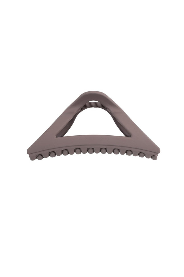 Pince à cheveux triangulaire - Pince à cheveux en plastique marron - 11,5 cm