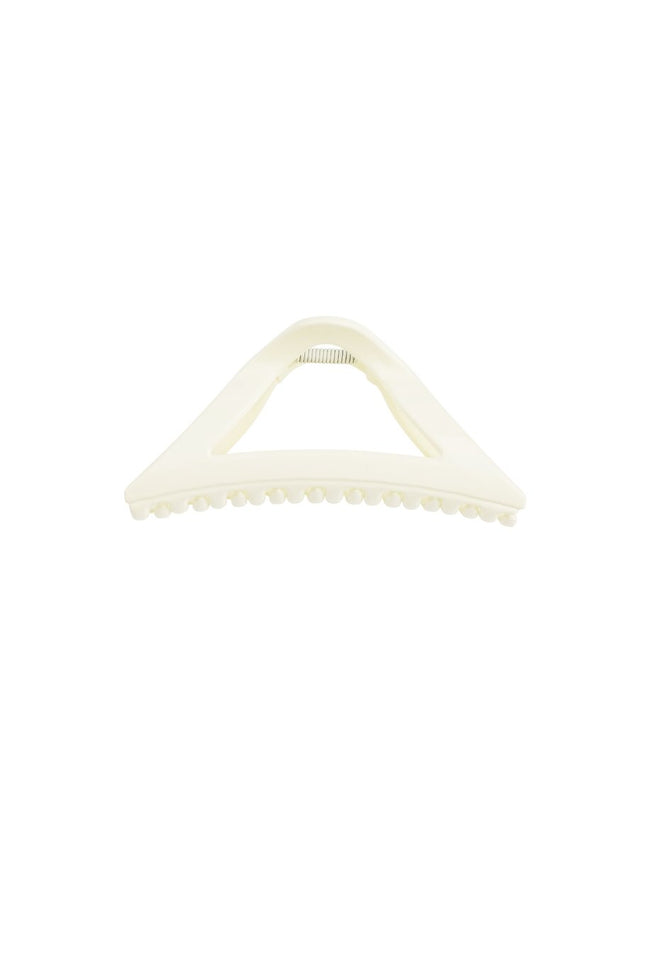 Pince à cheveux Triangle Off-White – Design estival – Plastique – 11,5 cm