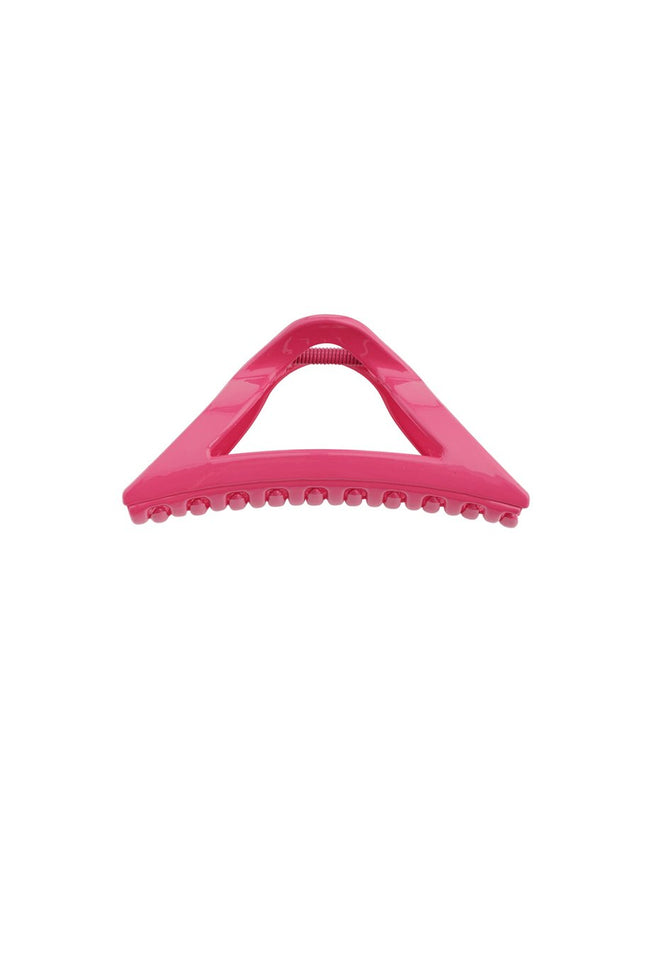 Rose - Fuchsia Pince à Cheveux Triangle – Design Estival – Plastique – 11,5 cm
