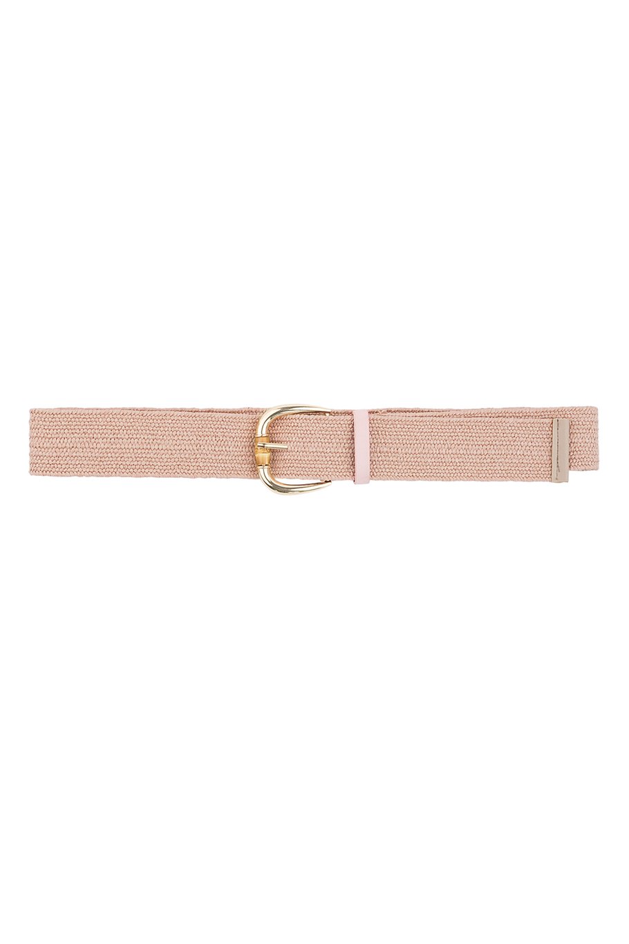 Damesriem roze/zalm met goudkleurige gesp – polyester, universele maat – foto 4