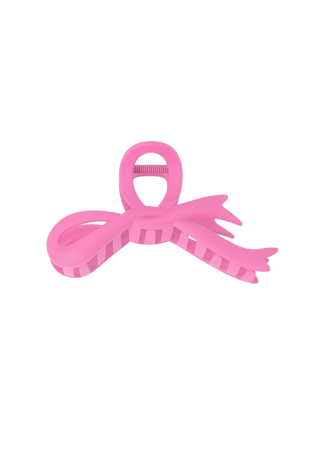 Pince à cheveux On Fleek Fuchsia - Pince à cheveux en plastique - 11 cm - Accessoire rose vif - Pince à cheveux - Rose vif