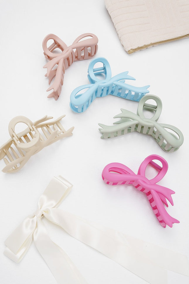 Pince à cheveux On Fleek Fuchsia - Pince à cheveux en plastique - 11 cm - Accessoire rose vif - Pince à cheveux - Rose vif