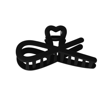 Pince à Cheveux Ondulations Bouclées - Barrette en Plastique - 11 cm - Noir