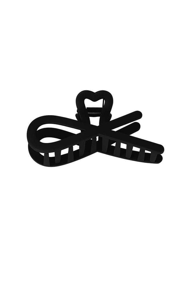 Pince à Cheveux Ondulations Bouclées - Barrette en Plastique - 11 cm - Noir