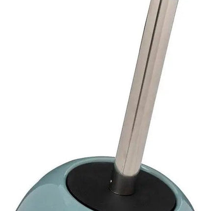 5Five Brosse WC avec support - polyrésine/métal - bleu glacier - 35 cm