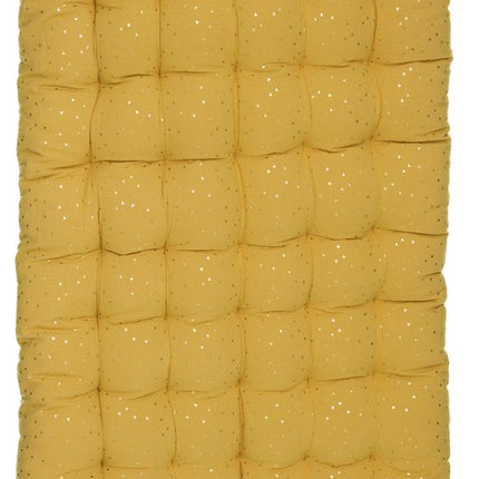 Matelas de sol Atmosphera Kids Oya à motifs triangles dorés - 120x60x5cm - Ocre