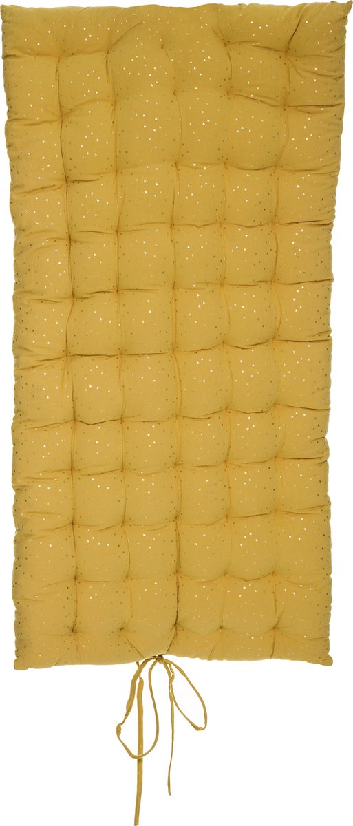 Matelas de sol Atmosphera Kids Oya à motifs triangles dorés - 120x60x5cm - Ocre