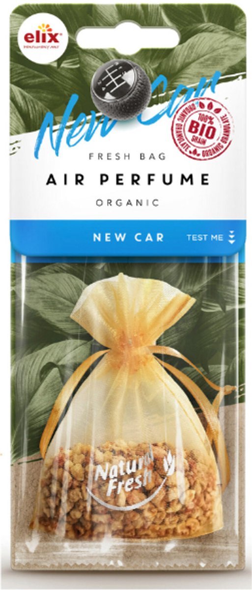 Elix - Natuurlijke Geurzak - Eco Granulaat - Air Freshener - Luchtverfrisser voor Auto & Huis - Langdurige Geur- ca. 20g - New Car