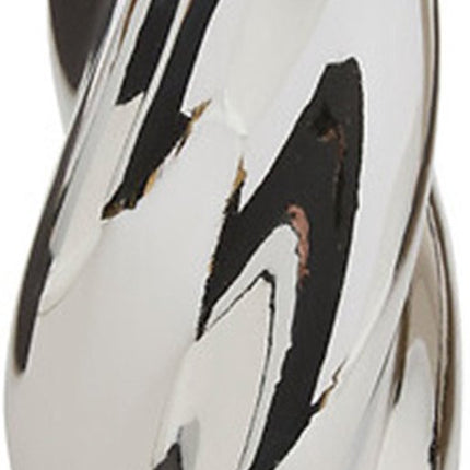 Atmosphera Vase à fleurs Silver Sky - argent - céramique - D11 x H28 cm - forme moderne