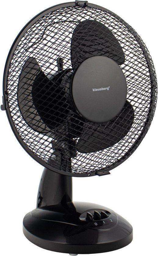 Klausberg 7473 tafelventilator zwart – 23 cm, 21 W, 3 snelheden – foto 2