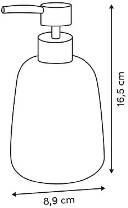 Zeepdispenser Dotty - 400 ml Glas - Bruin Rond Met Pomp - Zeeppomp - Handzeepdispenser - Hervulbaar - Navullen