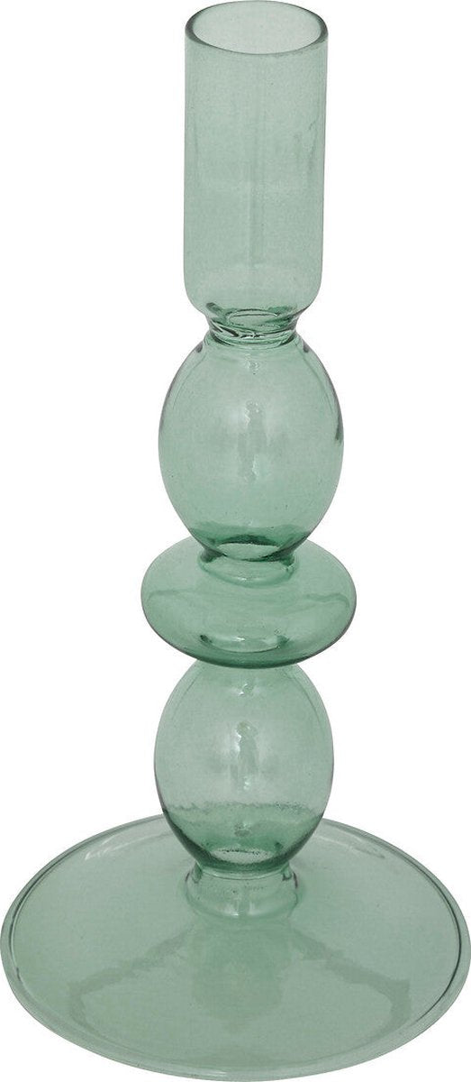Atmosphera Bougeoir en verre Ø9xH19cm - Vert