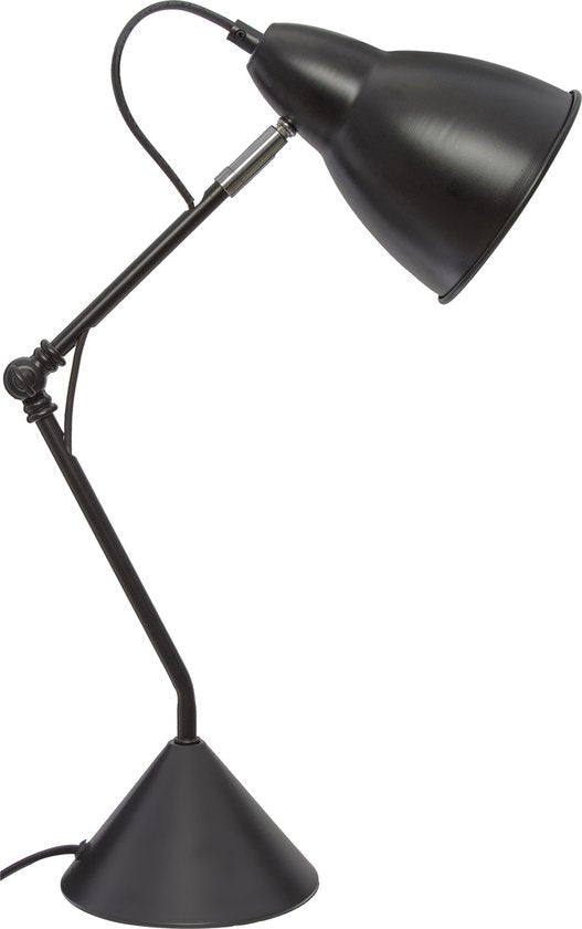 Atmosphera Tafellamp / bureaulampje Design Light Classic - zwart - metaal - H62 cm - Leeslamp
