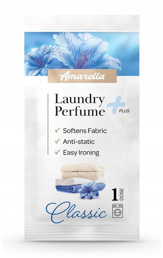 Elix - Amarella Laundry Perfume - Set of 4 Sachets - Laundry Perfume - Fabric Softener Fragrance - Anti-static Easy Ironing - Long-lasting - 10 ml Sachet - Classic