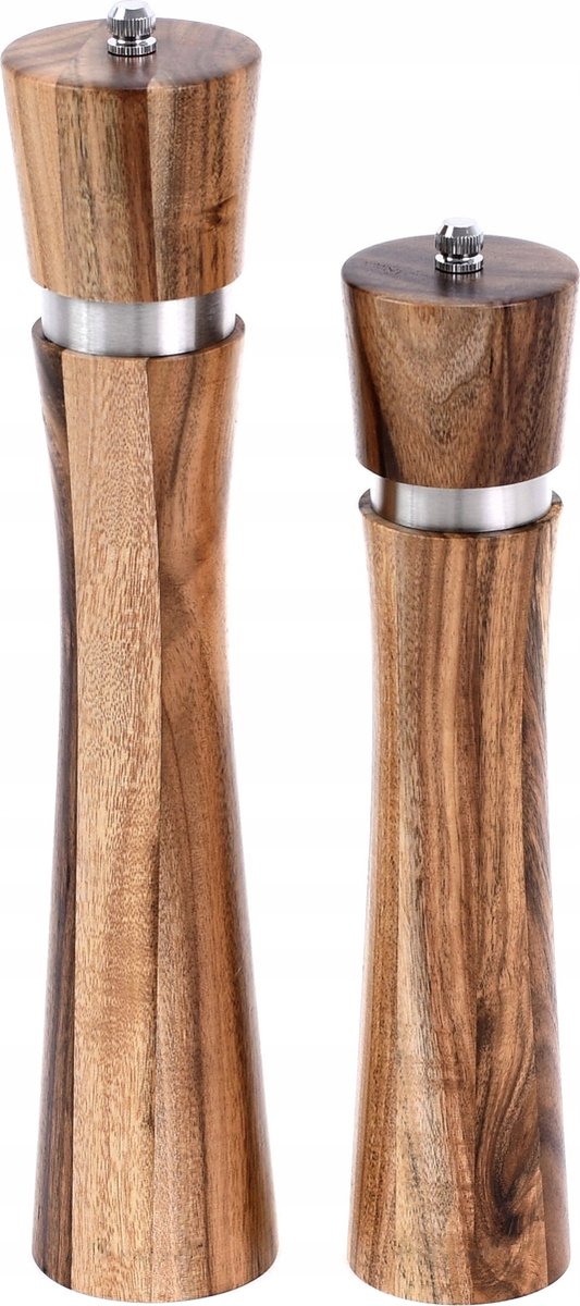 Klausberg 7592/7593 - Moulin à poivre et à sel - Bois d'acacia - 31,5 / 25 cm de hauteur