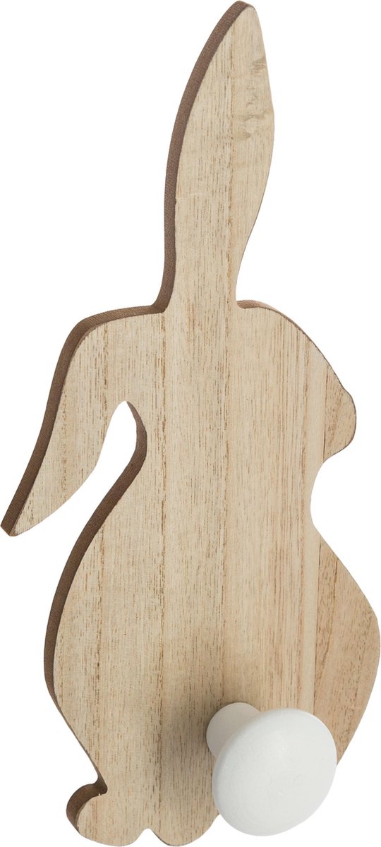 Atmosphera set of 2 Rabbit wall hooks for children's room - Wood - White - Wall hook - Set of 2 - coat rack