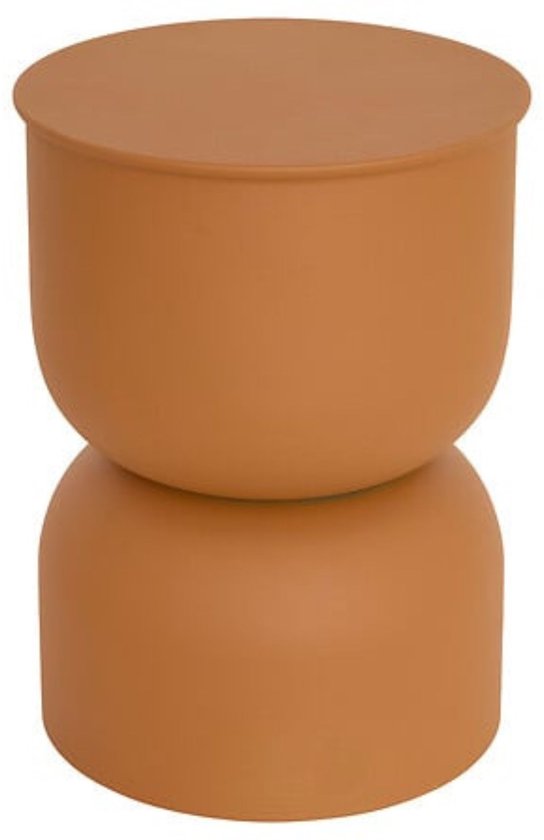 Atmosphera – Totem Salontafel Palomba – Oker Ø 31 cm Staal H 41,8 cm – Geen Montage