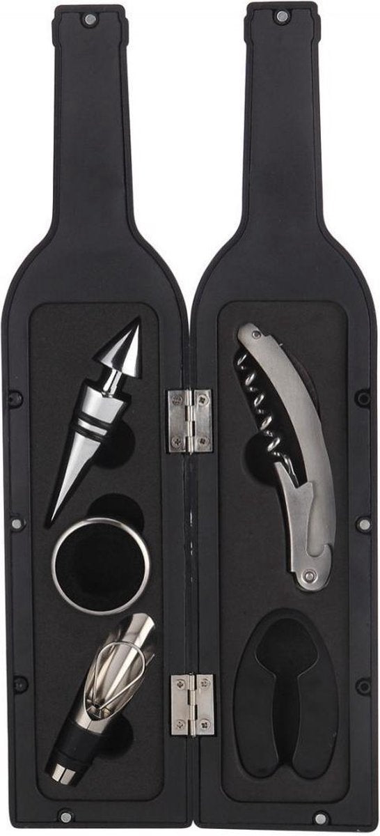 Kinghoff 1166 - Kit de vin - Forme de bouteille - Cadeau