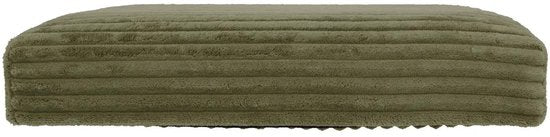 Atmosphera Essestial Ribcord Ottoman / Pouffe - foldable - green - MDF / polyester - 38 cm - with storage - extra seating