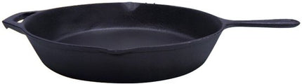 Hage - Gietijzeren Koekenpan - Cast Iron Frying Pan - Mini Bakpan - Natuurlijk Antiaanbak Effect - BBQ & Kampvuur - Voor Bakken, Braden, Grillen & Serveren - Ø26.5 x 4.5 cm - Zwart
