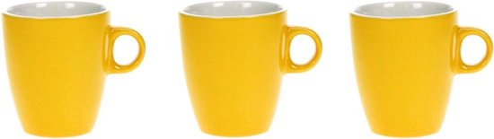 Cosy & Trendy Vicky Mug - 19 cl - Ø 7 cm x 8.5 cm - Yellow - Set of 6