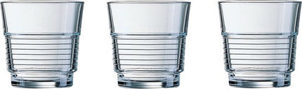 Arcoroc Waterglazen/drinkglazen - 6x - transparant - 200 ml - glas - glazen - stapelbaar - drinkglas/waterglas/sapglas