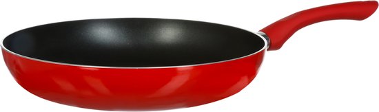 Secret de Gourmet - Koekenpan - Alle kookplaten / warmtebronnen geschikt - rood / zwart - Dia 28 cm